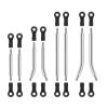 cvking Compatible with TRX4M 1/18 RC Car Upgrade Parts 8 Piece Steel High Clearance Suspension Link Rod Set 9749 RC Links Linkage view 2