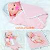 Besurejoy 12'' Baby Doll Nursery Care Playset with 4 Outfits,Clothes Hanger,Swaddle Blanket,Feeding Bottle,Diaper,Bib and Accessories.Dress-Up Pretend Play Reborn Toy Set for Girl Toddler Kids Ages 3+ view 3