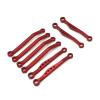 cvking Compatible with WPL C64 1/16 Remote Control Car Upgrade Parts Accessories Metal for Chassis Link Rod Pull Rod Set RC Links Linkage(Red) view 1