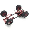 cvking Compatible with WPL C64 1/16 Remote Control Car Upgrade Parts Accessories Metal for Chassis Link Rod Pull Rod Set RC Links Linkage(Red) view 2