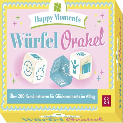 Dice oracle, Happy Moments: over 200 combinations for happy moments in everyday life, great gift for birthdays, Mother's Day or as an original souvenir