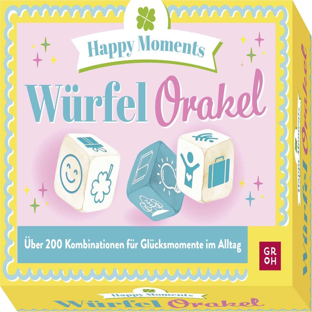 Dice oracle, Happy Moments: over 200 combinations for happy moments in everyday life, great gift for birthdays, Mother's Day or as an original souvenir