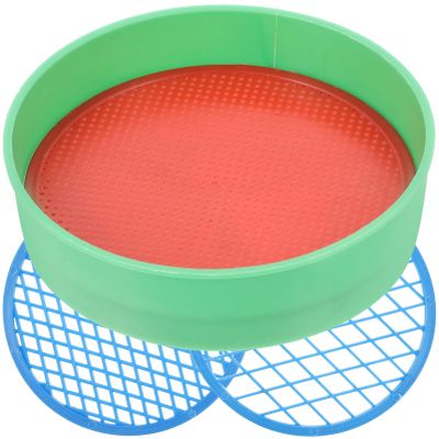 FOYTOKI 4Pcs Plastic Sand Sifters for Colorful Sand Sieves for Beach for Sandcastle Building and Sensory Play Activities