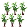 10 Pcs 14cm Tropical Coconut Tree Model Green Cupcake Topper Trees Hawaii Cake Dessert Toppers Miniature Palm Tree Figurines Rainforest Diorama Trees Small Jungle Models for Aquarium Garden view 1
