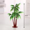 10 Pcs 14cm Tropical Coconut Tree Model Green Cupcake Topper Trees Hawaii Cake Dessert Toppers Miniature Palm Tree Figurines Rainforest Diorama Trees Small Jungle Models for Aquarium Garden view 2