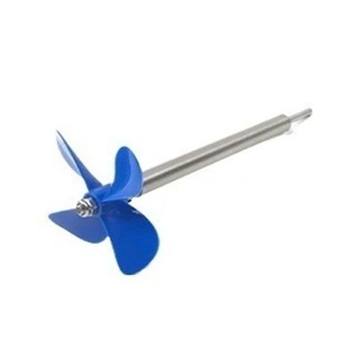 4mm Stainless Steel Shaft Assembly with Four-Leaf PC Propeller, RC Boat Parts, Multiple Length Options(150mm-100mm 70mm-Left-Blue)