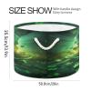YETTASBIN St. Patrick's Day Hat Cotton Rope Basket Large Round Baby Laundry Basket Toy Blanket Books Storage Bin for Bedroom Bathroom Nursery Home Decor, 20 x 14 Inch view 2