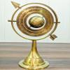 Decorative Brass Armillary Sphere Globe Zodiac Stand Antique Style Desktop Miniature Etched Hghlights Continents And Longitude Lines Adding An Educational Touch For Birthdays office Opening view 2