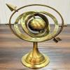 Decorative Brass Armillary Sphere Globe Zodiac Stand Antique Style Desktop Miniature Etched Hghlights Continents And Longitude Lines Adding An Educational Touch For Birthdays office Opening view 4