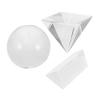 ELAYARD 3pcs Crystal Prism for Science Teaching and Photography Includes Triangular Prism Pyramid and Sphere for Light Refraction and Home Decor view 1