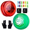 MAGICYOYO Looping Yoyo D1 Responsive YoYo for Kids Beginners, Starter Yo-yo 2A Loop Yo Yo Easy to Play Basic String Tricks (Red +Glow Green) view 1