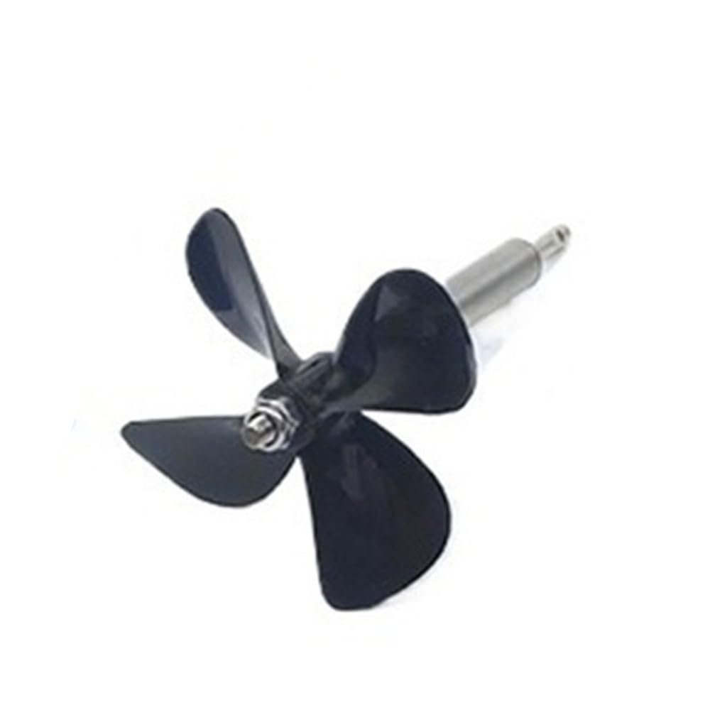 4mm Stainless Steel Shaft Assembly with Four-Leaf PC Propeller, RC Boat Parts, Multiple Length Options(200mm-150mm 60mm-Left-Black)