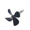 4mm Stainless Steel Shaft Assembly with Four-Leaf PC Propeller, RC Boat Parts, Multiple Length Options(200mm-150mm 60mm-Left-Black) view 1