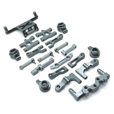 Metal Upgrade, Swing Arm, Steering Cup, Vulnerable Parts Set, for MN Model 1/16 MN38 RC Car Parts(Dark Grey)