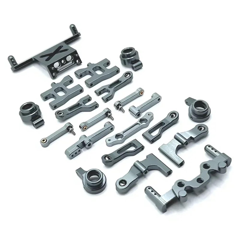 Metal Upgrade, Swing Arm, Steering Cup, Vulnerable Parts Set, for MN Model 1/16 MN38 RC Car Parts(Dark Grey)