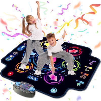 KIZJORYA Dance Mat, Kids Electronic Dance Pad with Wireless Bluetooth 5 Speeds 9 Levels, Music Toys Birthday & Xmas Gifts for Girls Boys 3 4 5 6 7 8 9 10+ Year Old