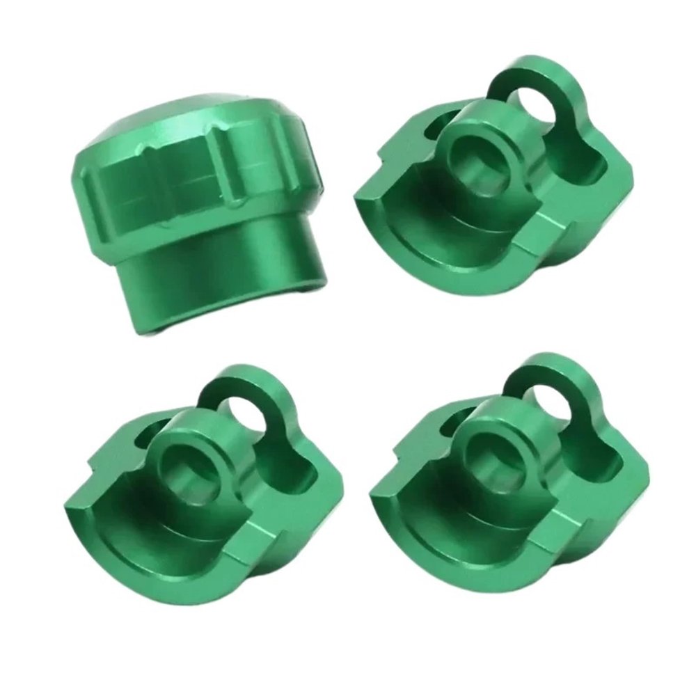 4PCS Aluminum Alloy Shock Cap Absorber Protector for ARR-MA 1/7 1/8 RC Car Upgrade Parts Accessories(Green)