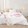 Erosebridal Initial Letter P Bow Fleece Blankets Baby for Kids Girls Teen, Pink Girly Bowknot Throw Blanket Cute Fantasy Princess Fuzzy Blankets Throw Blankets Romance Flower Floral Sherpa Flannel view 2