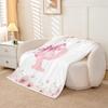 Erosebridal Initial Letter P Bow Fleece Blankets Baby for Kids Girls Teen, Pink Girly Bowknot Throw Blanket Cute Fantasy Princess Fuzzy Blankets Throw Blankets Romance Flower Floral Sherpa Flannel view 3