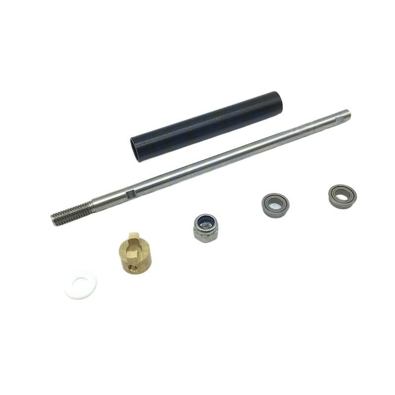 4mm Model Boat Shaft Assembly, 304 Stainless Steel Drive Shaft with 7075 Aluminum Sleeve, 100-300mm Lengths for DIY Boat Models(Shaft 200mm Sleeve 150mm)
