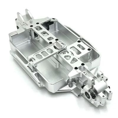 for M-JX for Hy-per Go 16207 16208 16209 16210 H16 M162 Metal Body Chassis 1/16 RC Car Upgrade Parts Accessories(Silver)