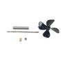 4mm Stainless Steel Shaft Assembly with Four-Leaf PC Propeller, RC Boat Parts, Multiple Length Options(300mm-250mm 60mm-Left-Black) view 2