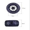 4pcs 125mm Rubber 1/10 RC for Monster Truck Tires and Wheel Rims 12mm Hex with Nylon 4mm Lock Nuts for Trxs for Hi-Moto for HSP for HPI(DLT005) view 2