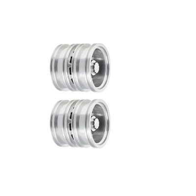 for Tam-iya Complete Set Aluminum Front & Rear Wheel Hubs Rims for 1/14 for Ta-Miya Tractor Climbing Trailer RC Car Upgrade Parts(White)