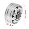 for Tam-iya Complete Set Aluminum Front & Rear Wheel Hubs Rims for 1/14 for Ta-Miya Tractor Climbing Trailer RC Car Upgrade Parts(White) view 3