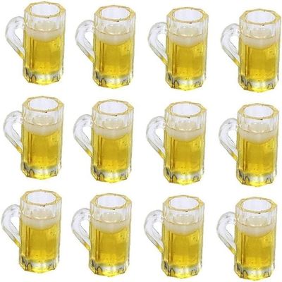 12Pcs Beer Cup, Miniature Cups, Dollhouse Mug Model for Miniature Accessories with Realistic Looking Beer Practical Processed Party Accessories, Dollhouse Dcor, Decorations