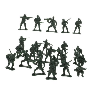 BESTonZON 100pcs Miniature Soldier Figurines Soldiers Model Lightweight Compact Action Figures for Role-Playing Table Decoration