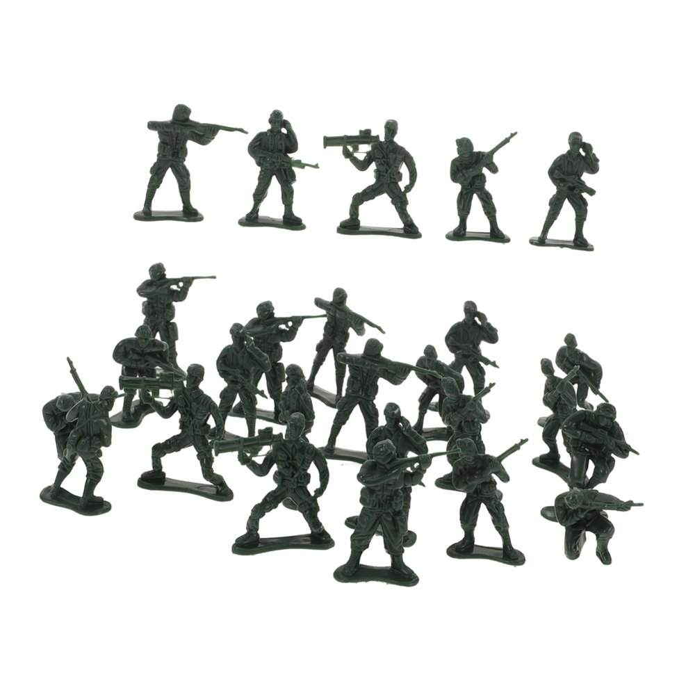 BESTonZON 100pcs Miniature Soldier Figurines Soldiers Model Lightweight Compact Action Figures for Role-Playing Table Decoration