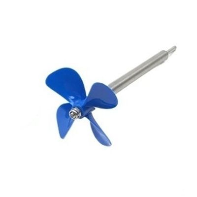4mm Stainless Steel Shaft Assembly with Four-Leaf PC Propeller, RC Boat Parts, Multiple Length Options(300mm-250mm 70mm-Right-Blue)