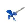4mm Stainless Steel Shaft Assembly with Four-Leaf PC Propeller, RC Boat Parts, Multiple Length Options(300mm-250mm 70mm-Right-Blue) view 1