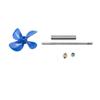 4mm Stainless Steel Shaft Assembly with Four-Leaf PC Propeller, RC Boat Parts, Multiple Length Options(300mm-250mm 70mm-Right-Blue) view 2