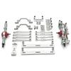 for WPL C64 C64-1 Metal Front and Rear Axle Chassis Link Rod Pull Rod Mount Side Pedal Shock Mount Set 1/16 RC Car Upgrade Parts(White) view 1