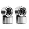 4PCS 1.0 Inch Aluminum Alloy Beadlock Wheel Hub Rims for RC Crawler Car Axial for SCX24 1/18 for TRX4M Wheels Parts, Black view 2