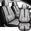 2 Front Car Seat Covers for Bentley Continental Flying Spur 2006-2013 Waterproof Seat Covers with Lumbar Support Nappa Leather Car Seat Cover for Bentley Continental Flying SpurBlack&Gray-Standard view 1