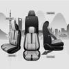 2 Front Car Seat Covers for Bentley Continental Flying Spur 2006-2013 Waterproof Seat Covers with Lumbar Support Nappa Leather Car Seat Cover for Bentley Continental Flying SpurBlack&Gray-Standard view 3