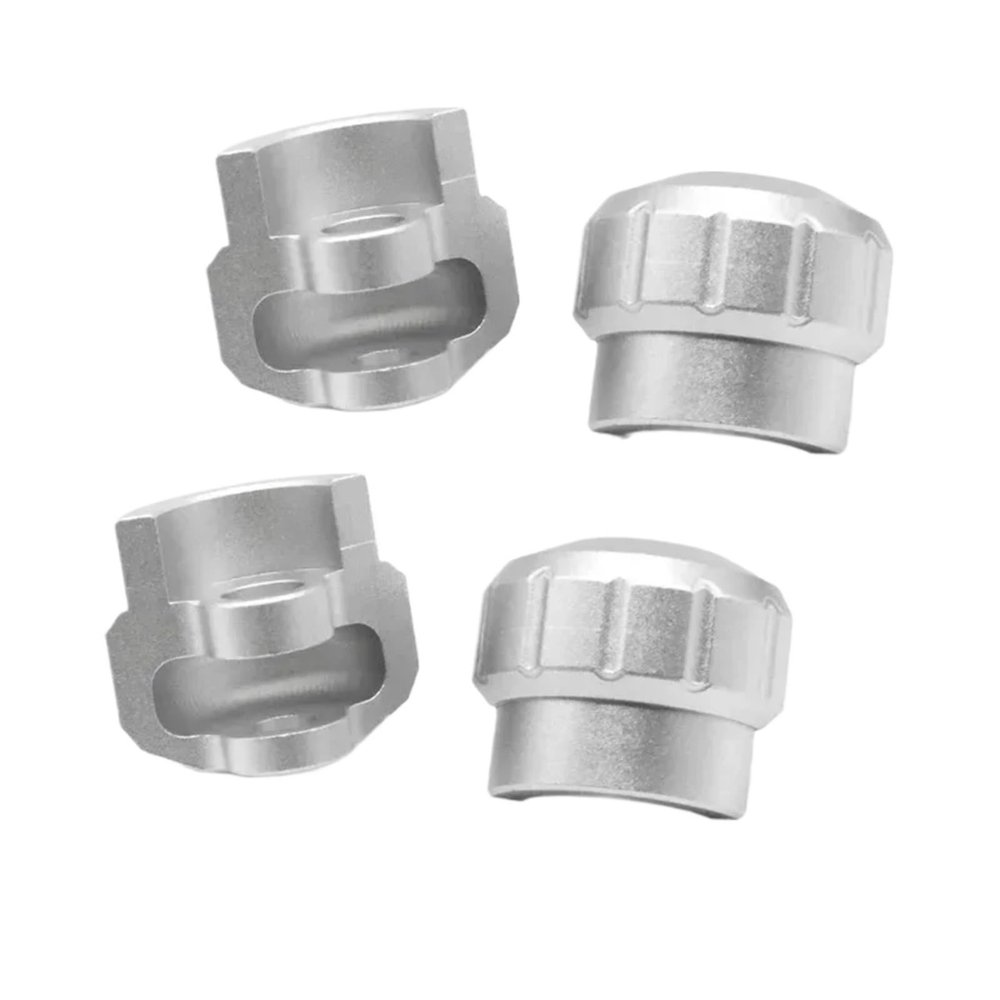 4PCS Aluminum Alloy Shock Cap Absorber Protector for ARR-MA 1/7 1/8 RC Car Upgrade Parts Accessories(Silver)
