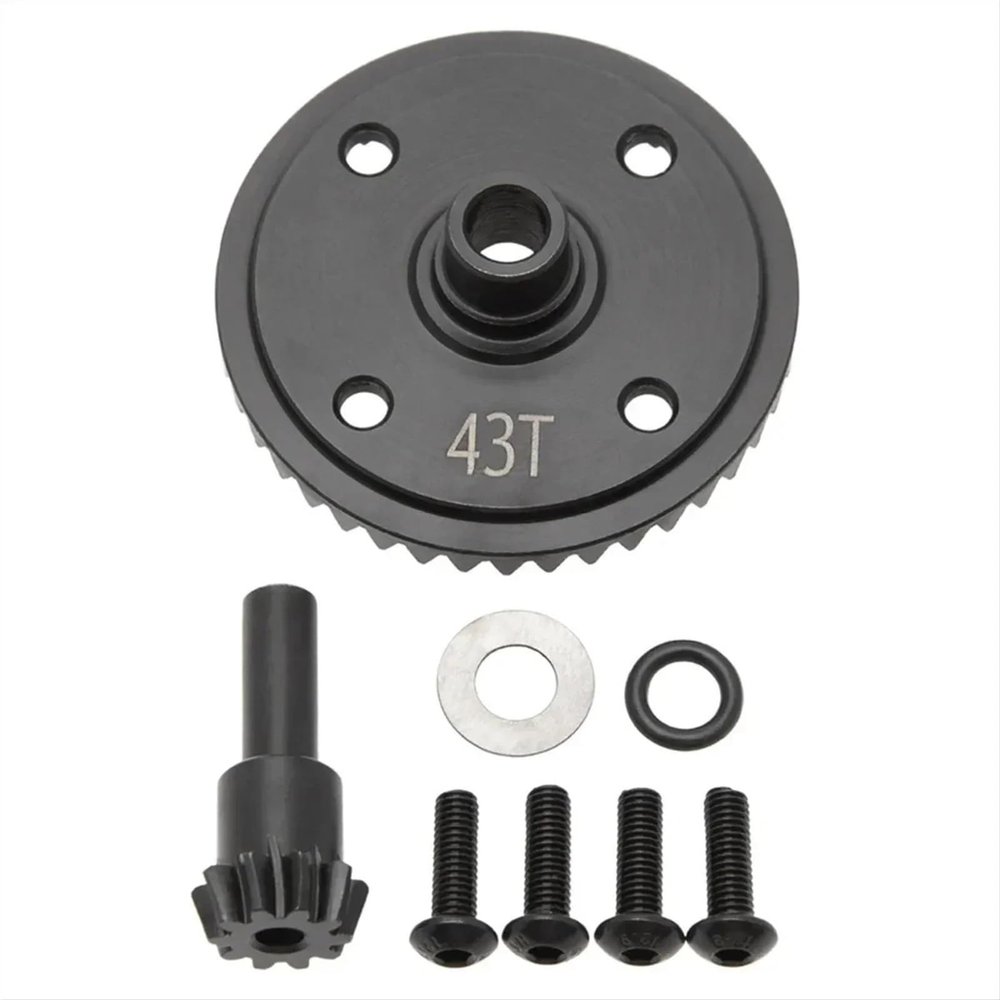 Gearbox Bevel Gear 43T and Input Gear 10T for ARR-ma 1/8 for KRA-ton 6s 1/7 for Not-orious for Out-cast 10-43t