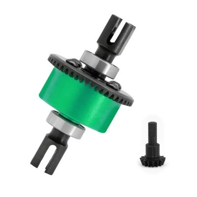 Metal Front Rear Differential 43T 10T for ARR-ma 6S 1/8 for KRA-ton for Out-cast 1/7 Upgrade Parts Accessories(Green)