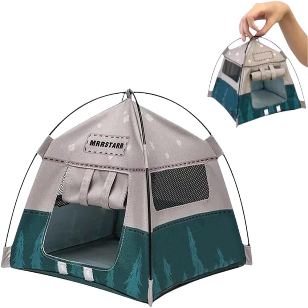 1:12 Scale Miniature Camping Tent,Camping Small Tent Model,Handmade Realistic Accessory with Roll-Up Door,Movable Dolls Decorative Miniature Scene Accessories, Photography Props Toy Gift