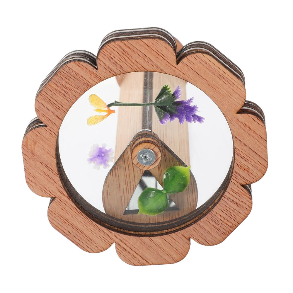 HONMEET DIY Boys and Girls Kaleidoscope Creative Refillable Toy Outdoor Travel Kaleidoscope Safe Wooden Boys and Girls