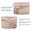 Burbuja Floral Design Round Storage Basket with Cotton Rope Handles, Laundry Basket for Blankets, Toys, Nursery, Living Room Decoration view 3