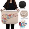 Burbuja Floral Design Round Storage Basket with Cotton Rope Handles, Laundry Basket for Blankets, Toys, Nursery, Living Room Decoration view 4