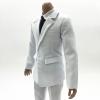 1/6 Scale Male Clothes, Man Suit Set Clothing for 12-inches Male Action Figure Body, 1/6 Man Action Figure Business Suit with Shirt & Tie Accessory Costume Outfit (White) view 3