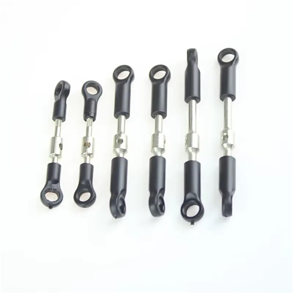 cvking Compatible with WLtoys 144001 1/14 4WD RC Car Accessories RC Parts Metal Tie Link Rods Set Pull Rod Replacement Accessory RC Links Linkage