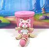 3D Printed Racoon with Trash Can, Articulated Pink Racoon, 3D Printed Trash can, Medium Raccoon Toy, Trash Panda, Fidget ADHD Autism Toy AR007-Medium-Pink view 1