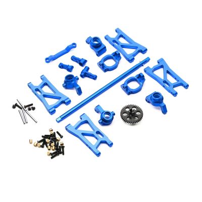 for Re-mo for Ho-BBY 1621 1631 1651 1661 1665 Metal Steering Block C-Hub Carrier Steering Assembly Suspension Arm Upgrade Parts Kit(Blue)